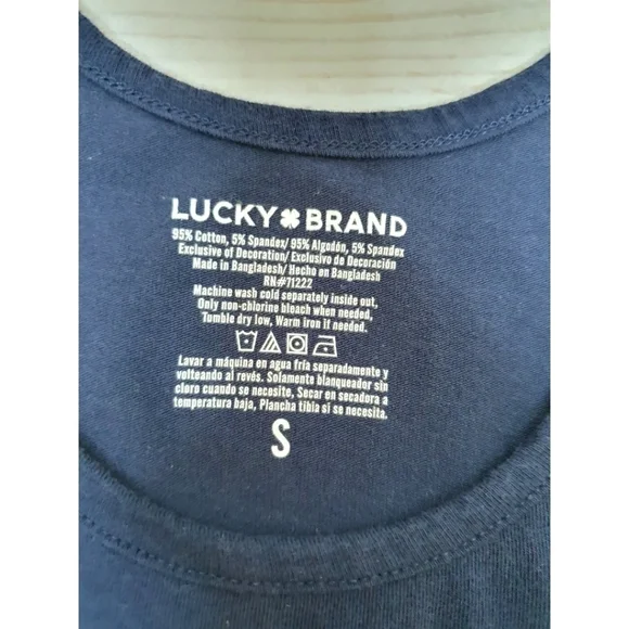 Lucky Brand Women's Racerback Tank Top, Sleeveless, Navy Blue, Small, 95% Cotton - Picture 7 of 10
